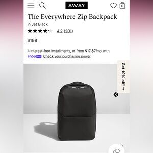 Away Classic Black Men's Backpack